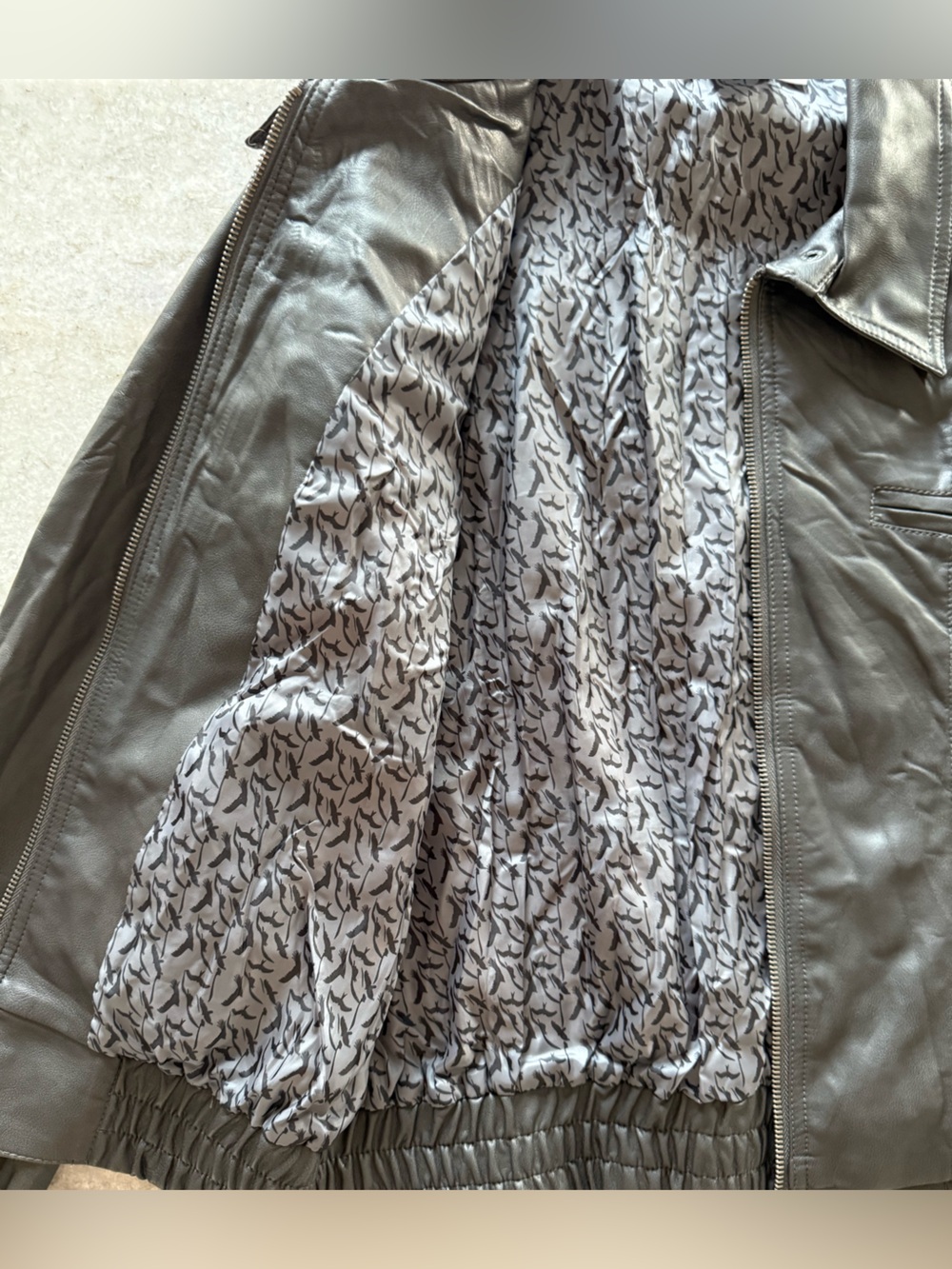 Slate gray Faux Leather Jacket - Women - Picture 11 of 14
